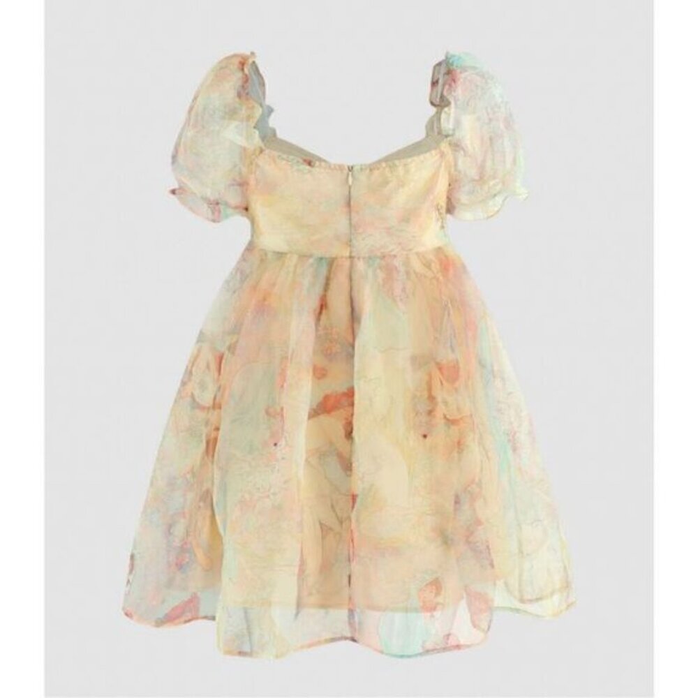 Fairy Puff Sleeve Victorian Empire Waist Tunic Top Dress. Magnificent. XS. Art D